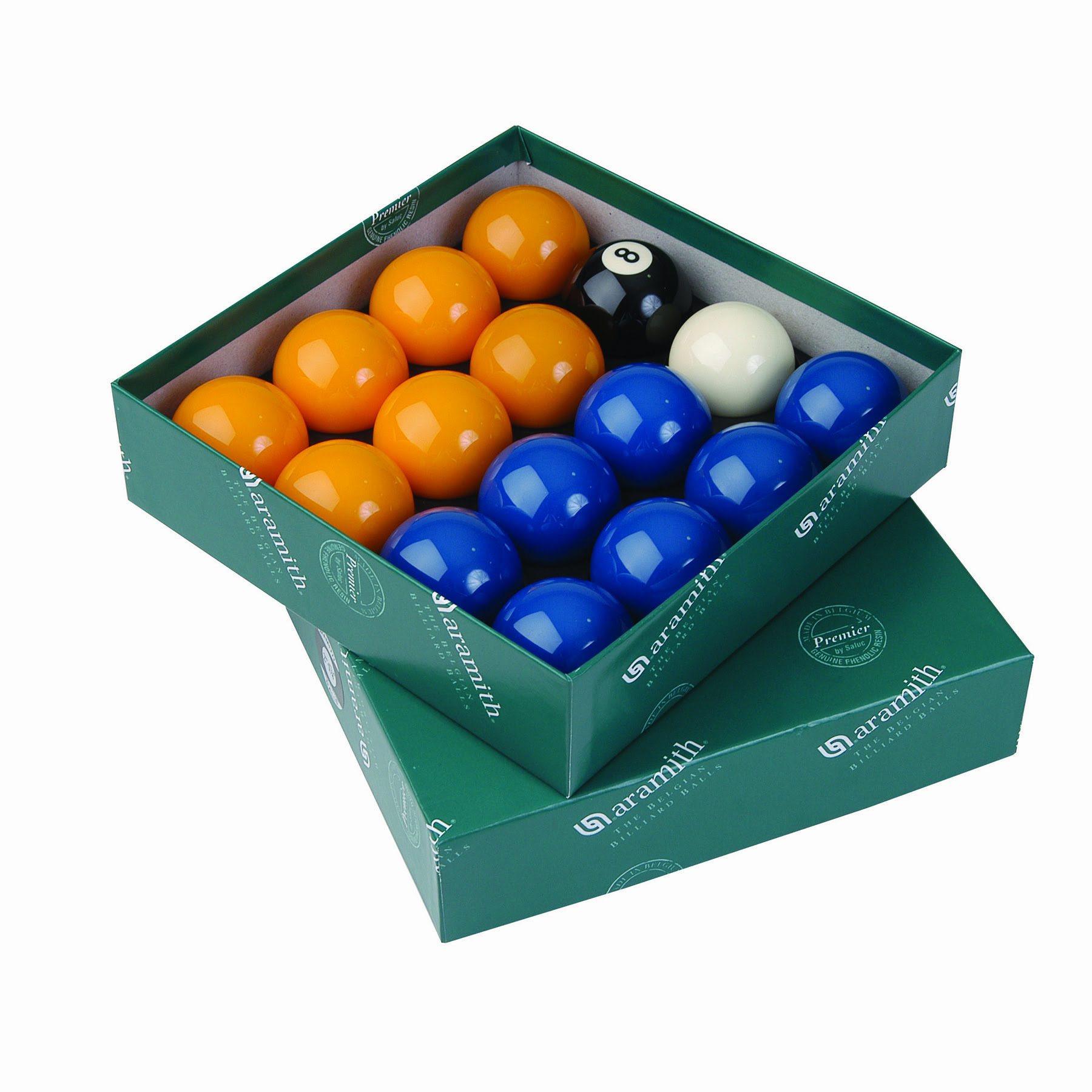 Aramith Blue and Yellow Pool Balls 2 Inch UK Set 